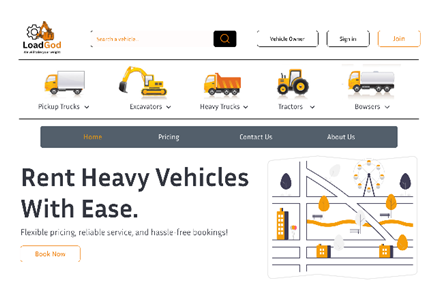 LoadGod – Heavy Vehicle Rental Platform Screenshot